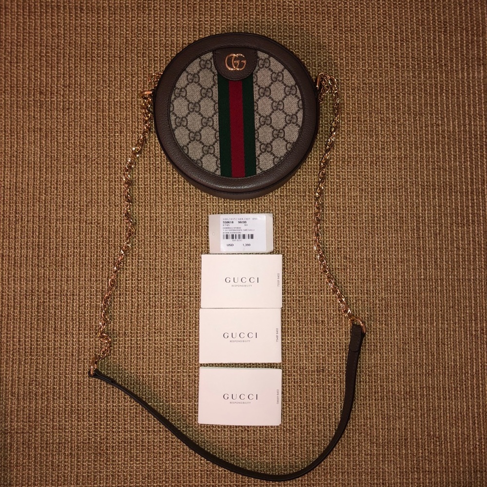 NEW ! Gucci Ophidia mini GG round bag